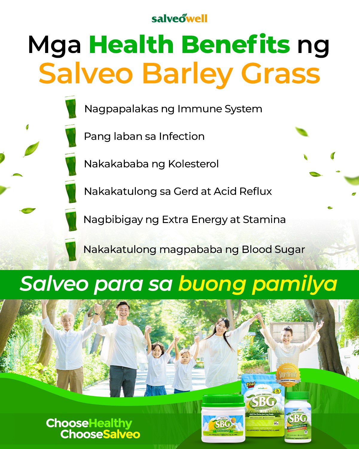 Salveo Barley Grass Silver Membership Package - Avail this package then your next purchase will be 20% Discount  LIFETIME