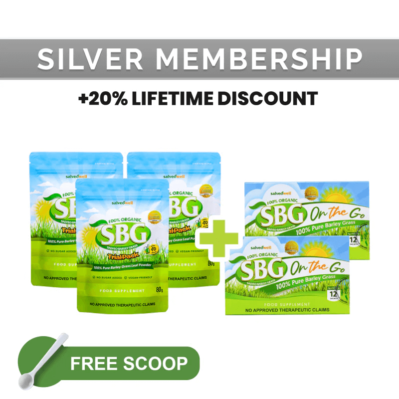 Salveo Barley Grass Silver Membership Package - Avail this package then your next purchase will be 20% Discount  LIFETIME